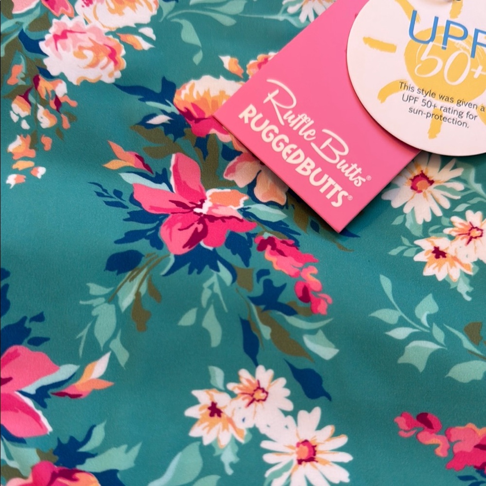 NEW Ruffle Butts Floral Rashguard Swimsuit - Picture 4 of 6